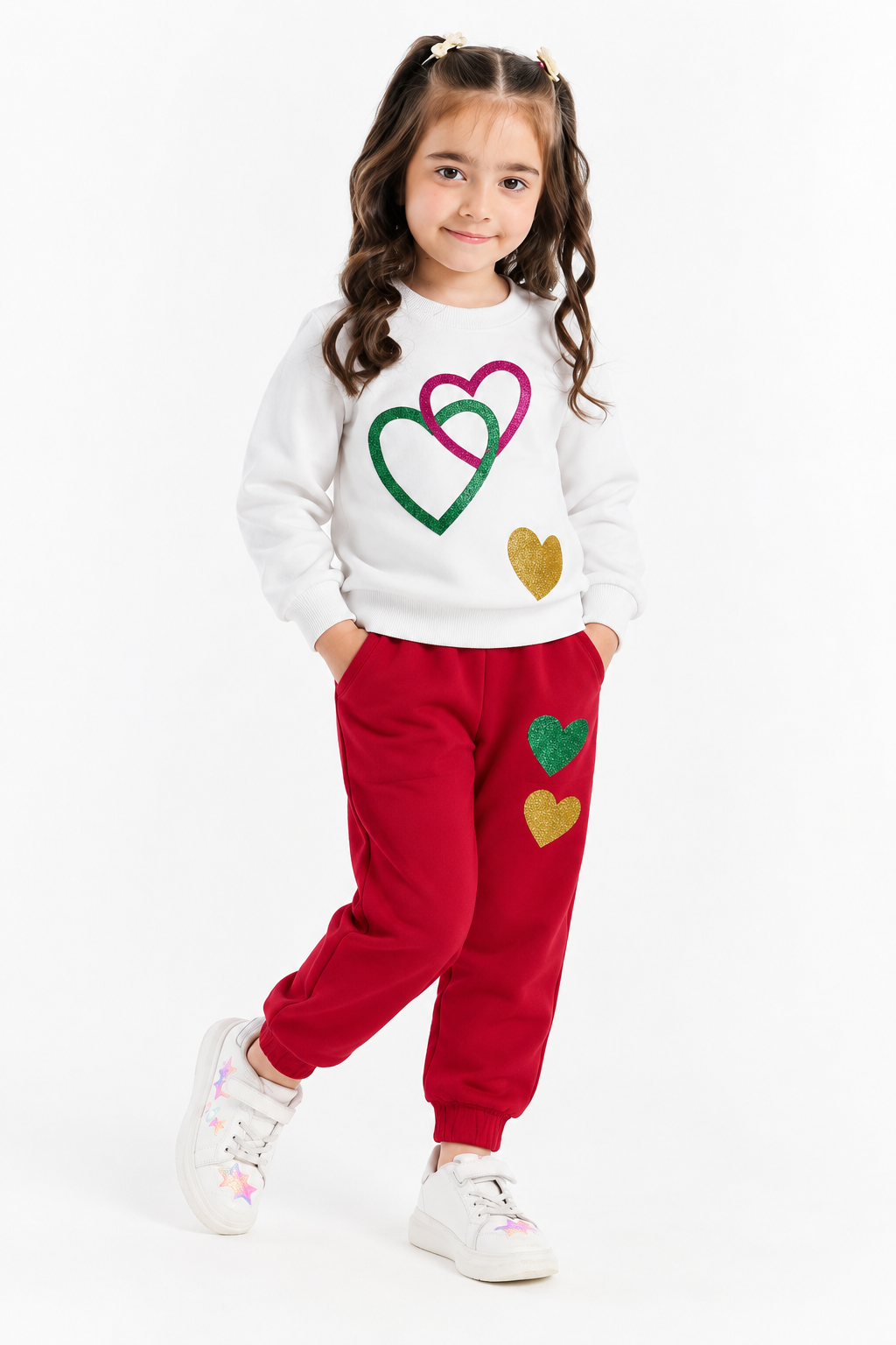 White red heart 25