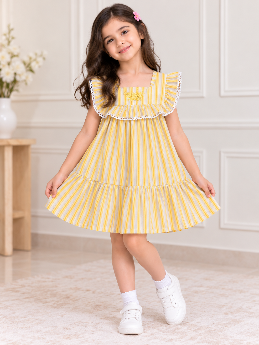 Hopscotch stripes frock