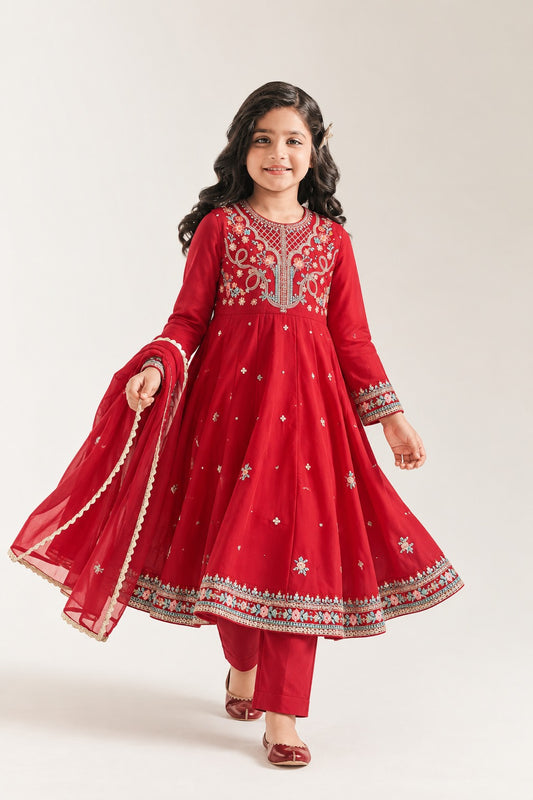 Alqswa red maxi 3 pc