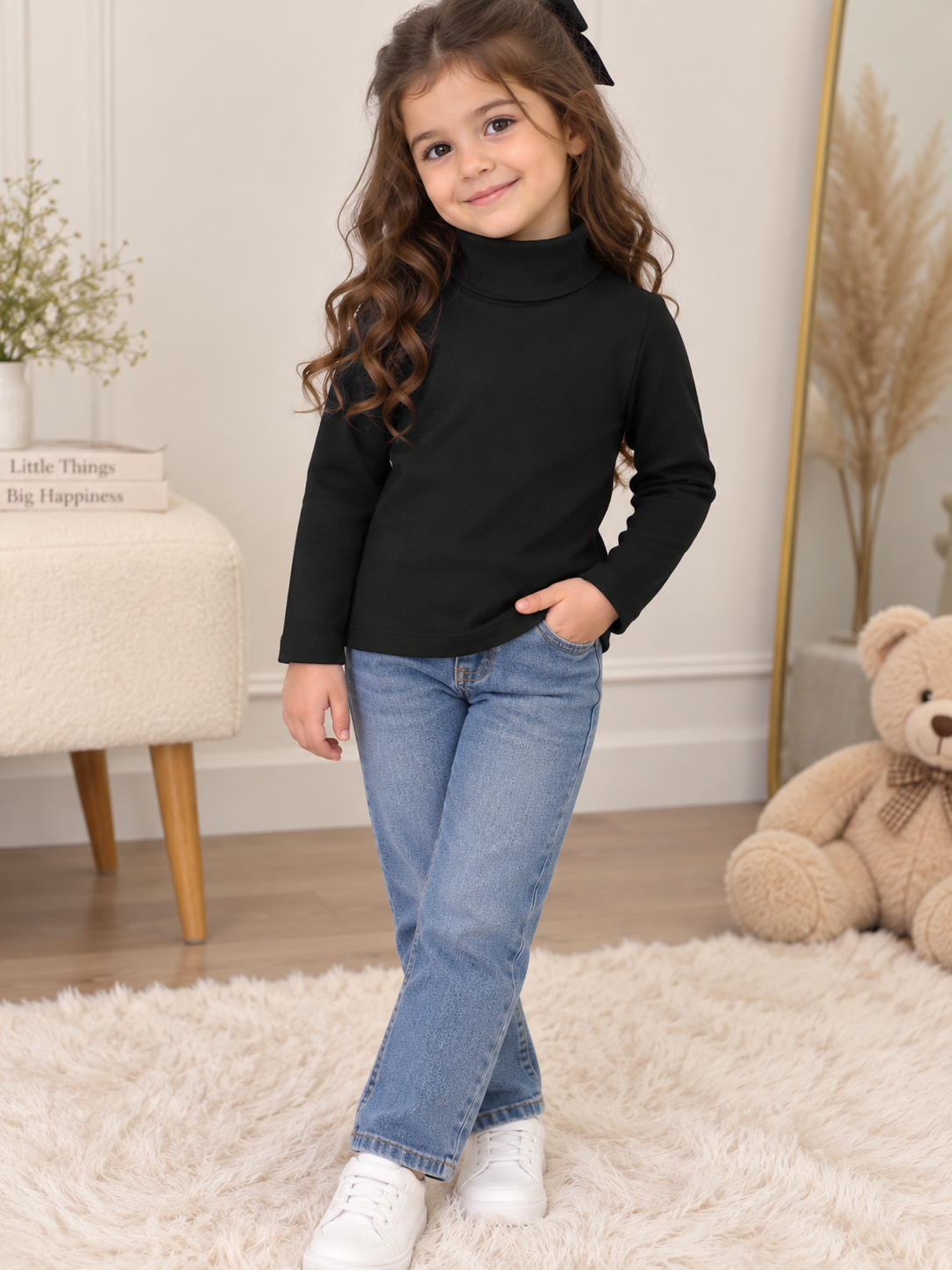 Mini minors black high neck