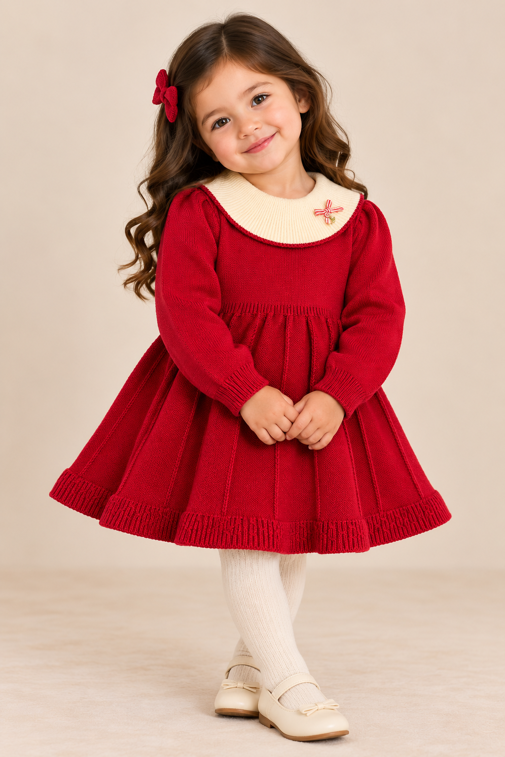 Maroon woollen frock