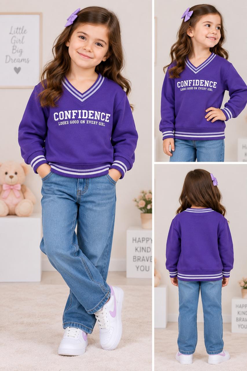 Bp purple v neck confidence