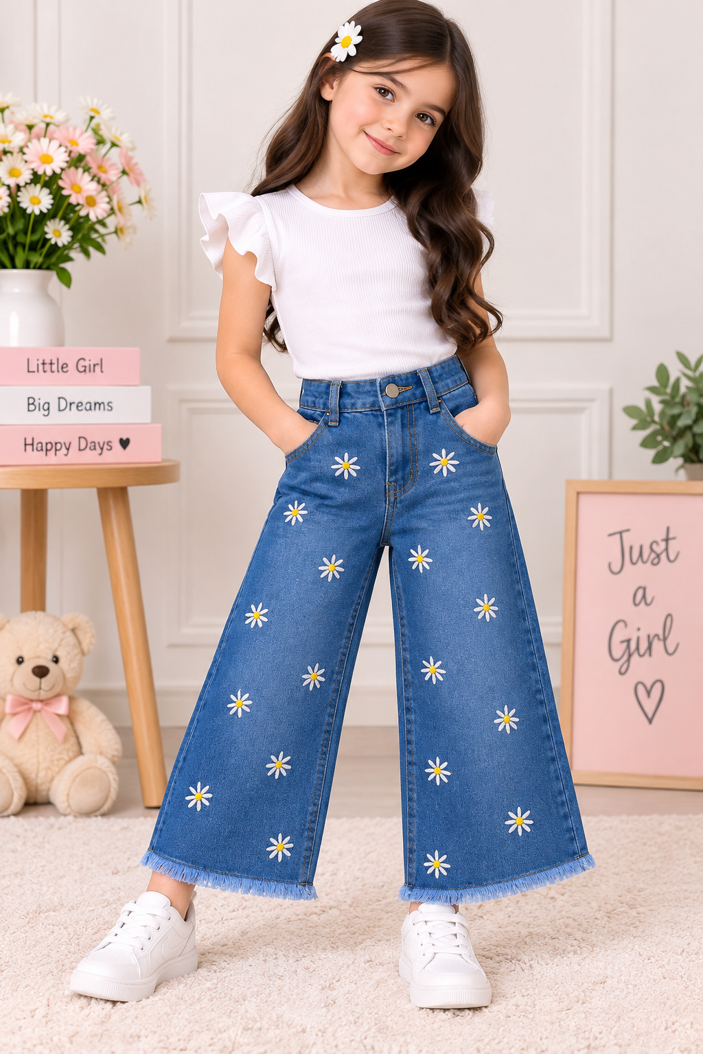 light blue pant sunflower