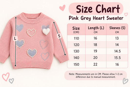 Pink hearts sweater