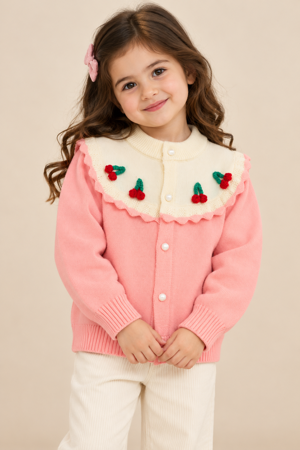 Pink cherry sweater