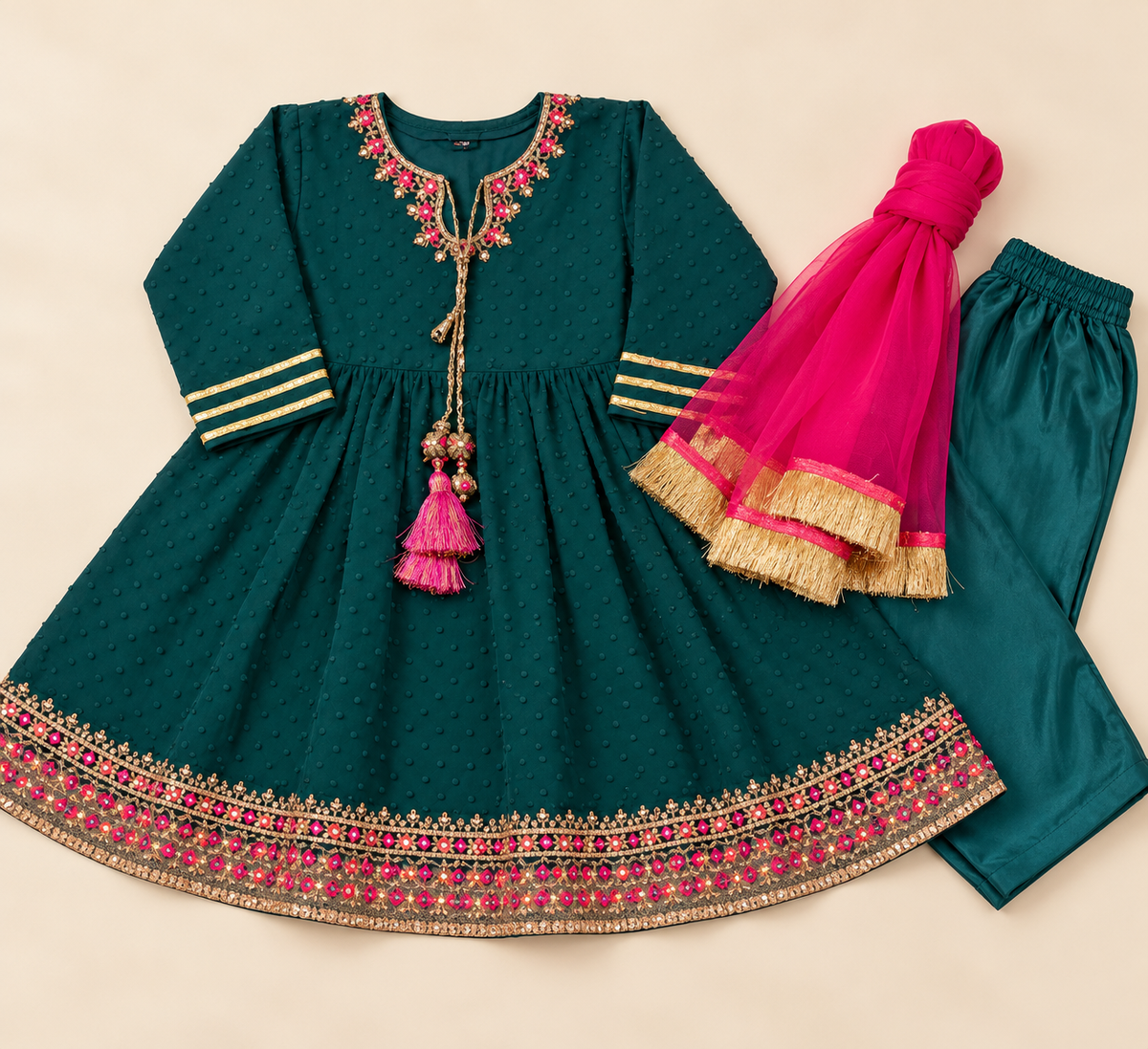 Alqswa green maxi
