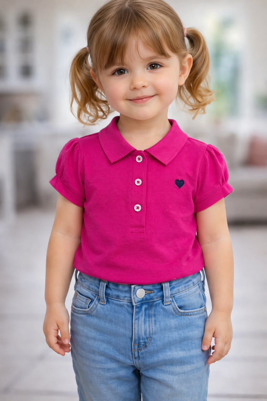 minnie minors pink polo shirt