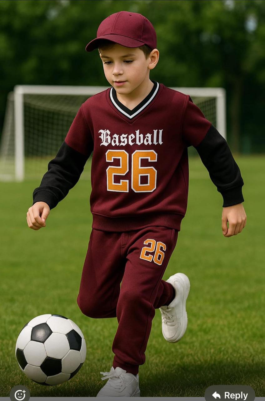 Baseball 26 Tracksuit Set – Maroon