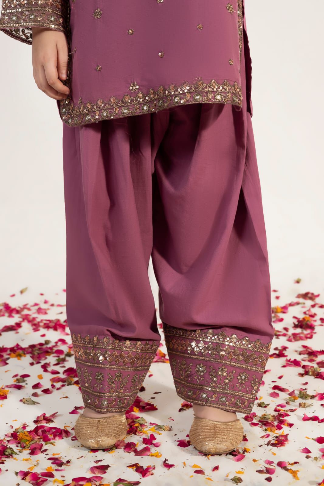 Girls Elegant Embroidered Traditional Suit