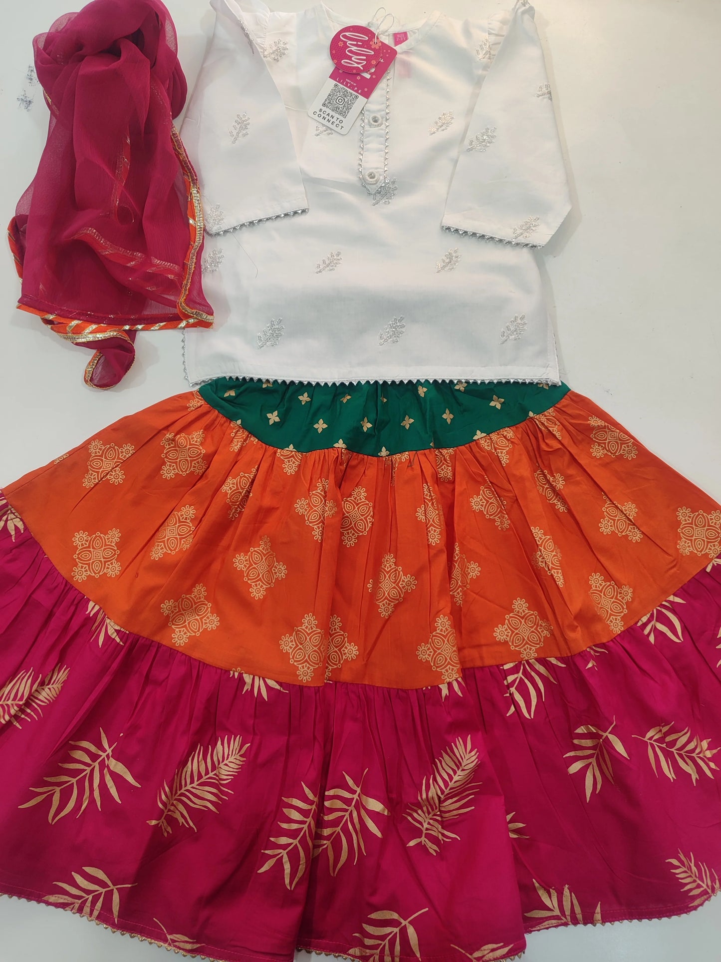 Lily Stylish Skirt Set with Dupatta- 3 Piece – Eid Collection