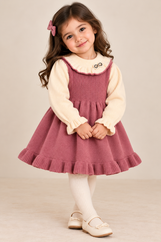 Pink woollen frock