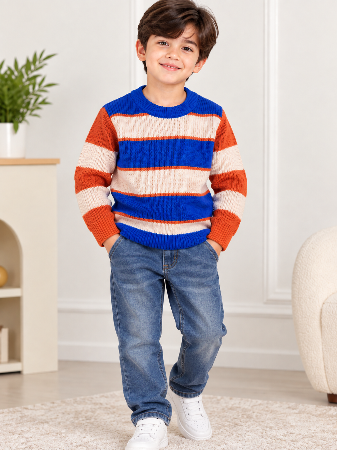 MM orange and blue stripes