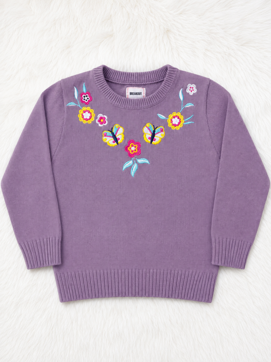 Bkt lilac  embroidery