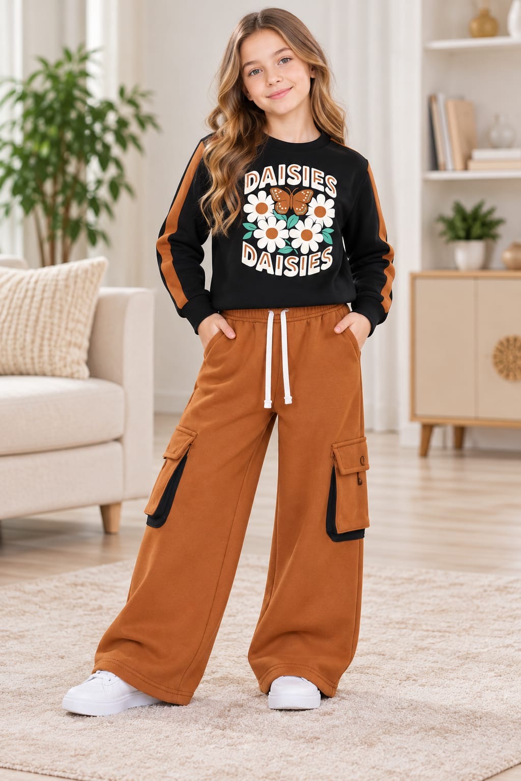 Zara Daisies brown pair