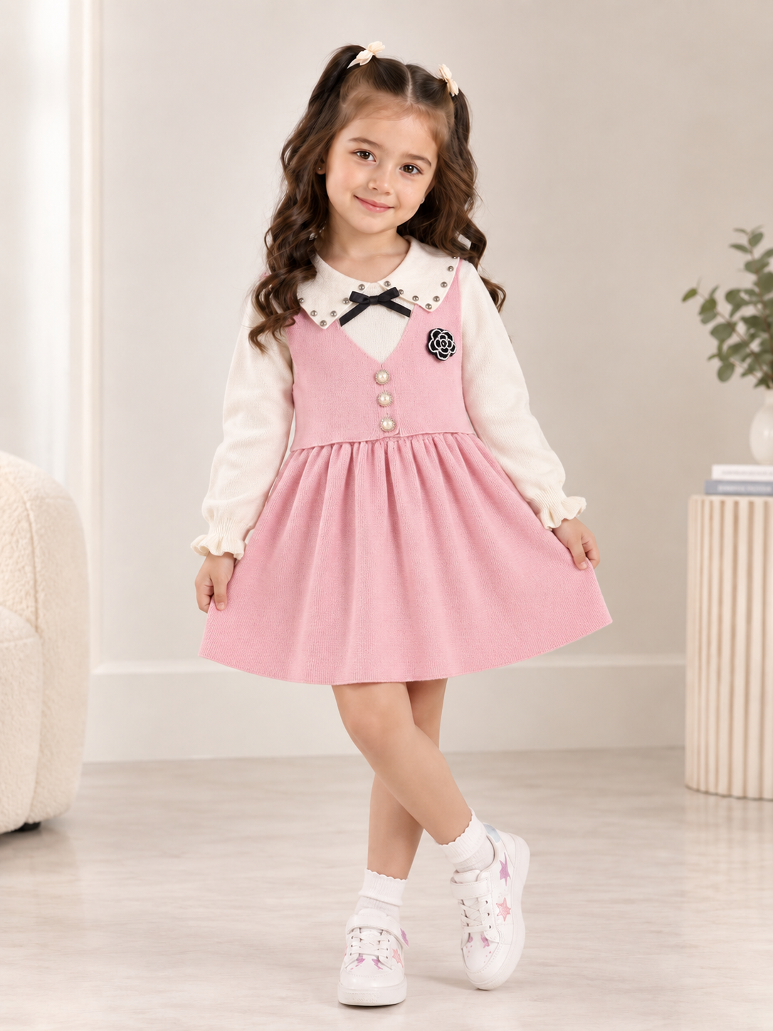 Pink bear bow
