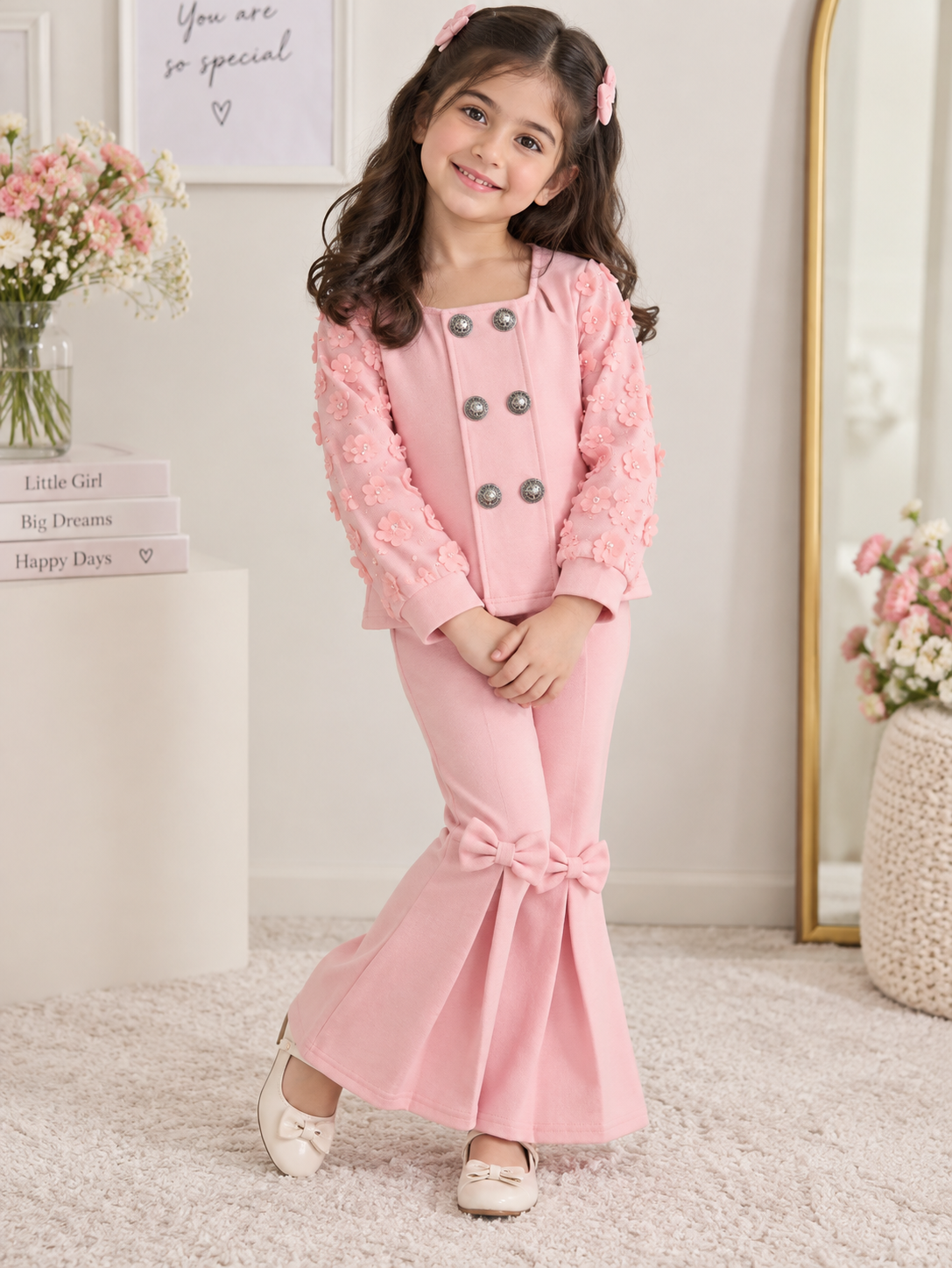 Chuchu pink 3d flower