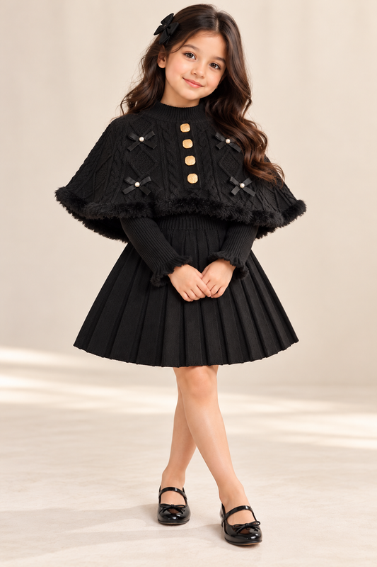 Imp Black frock with capshawl