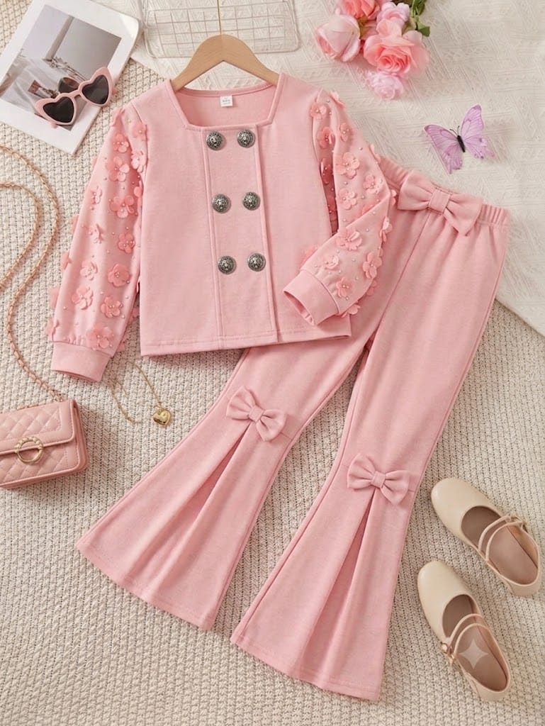 Chuchu pink 3d flower