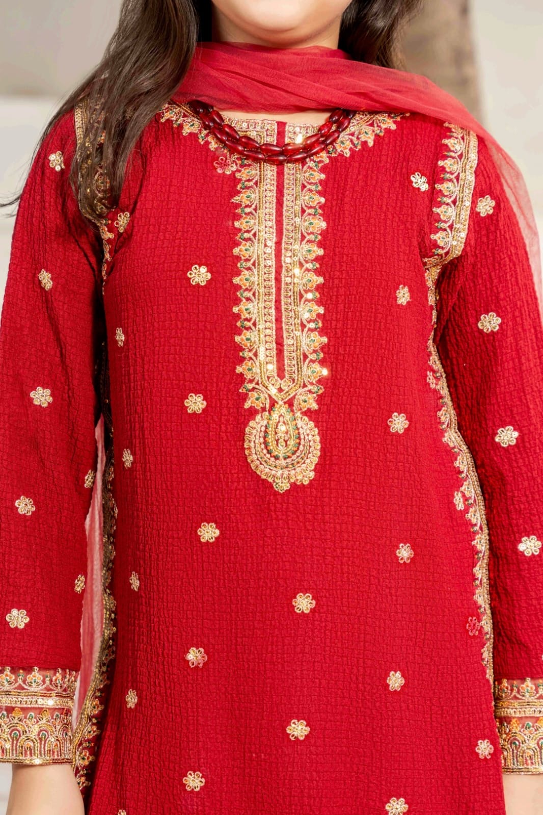 Alqswa red festive wear