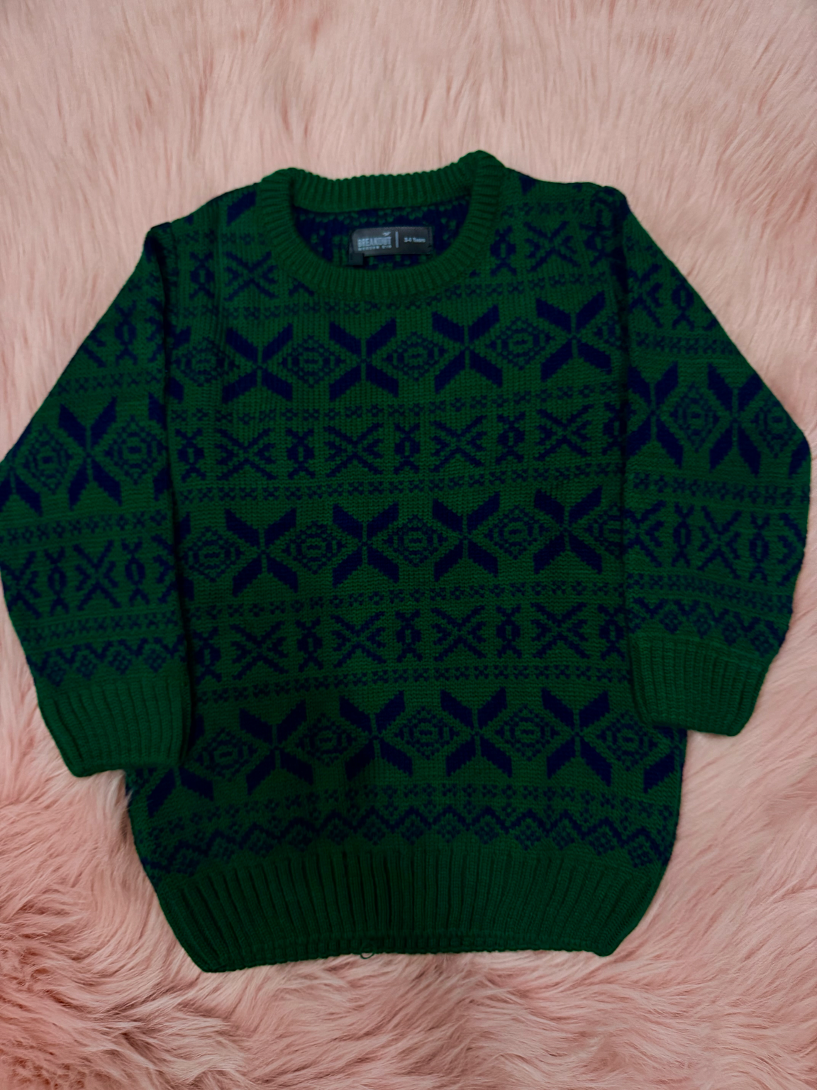 Bkt navy green sweater