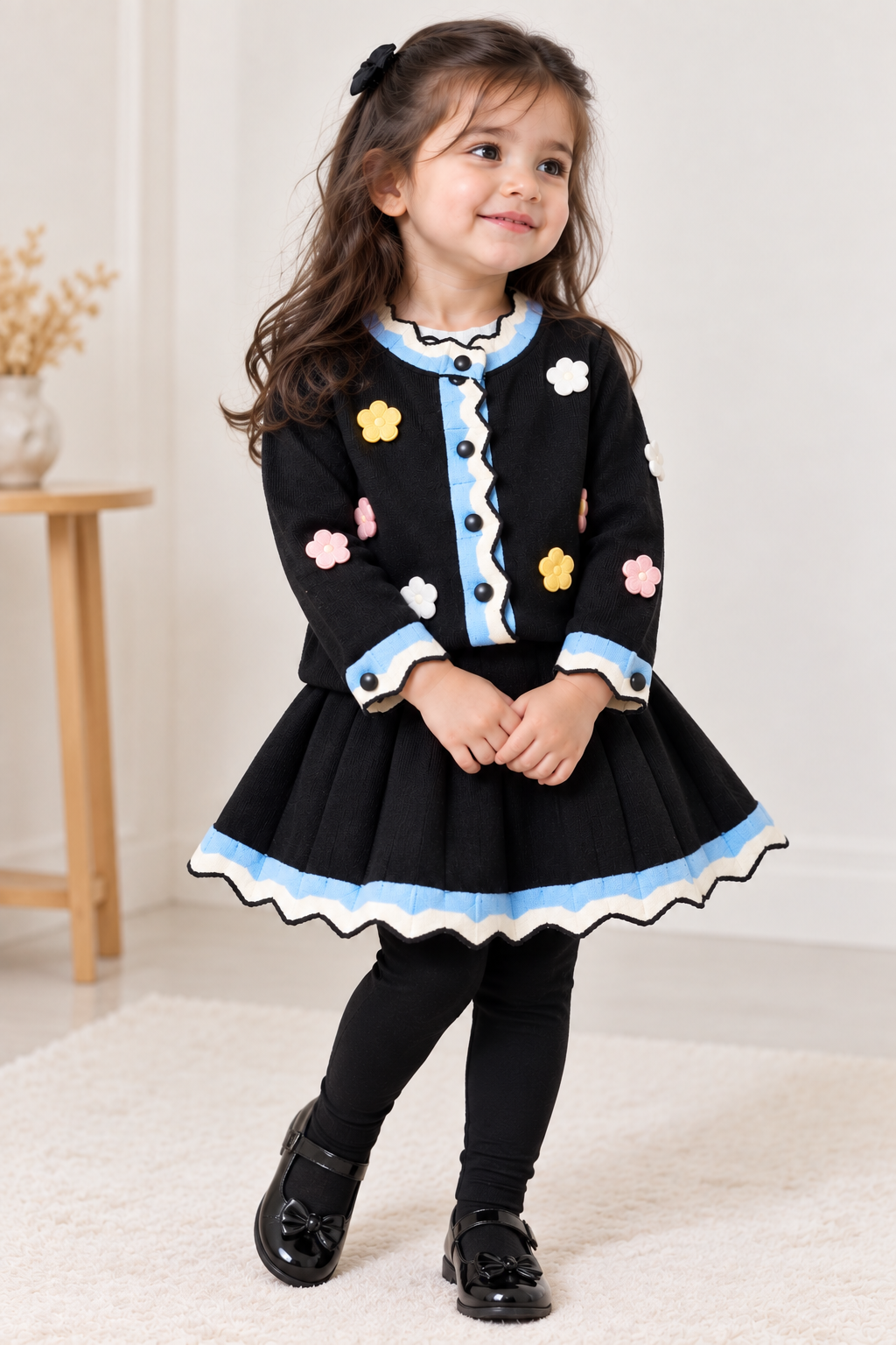 Blk Woolen skirt