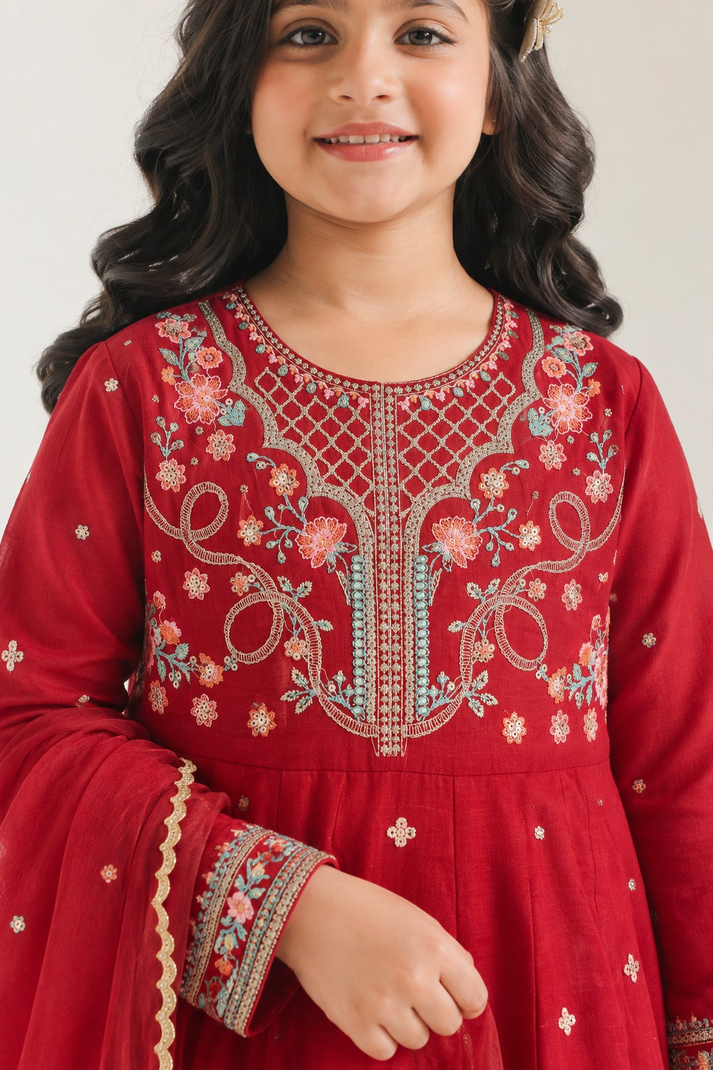 Alqswa red maxi 3 pc