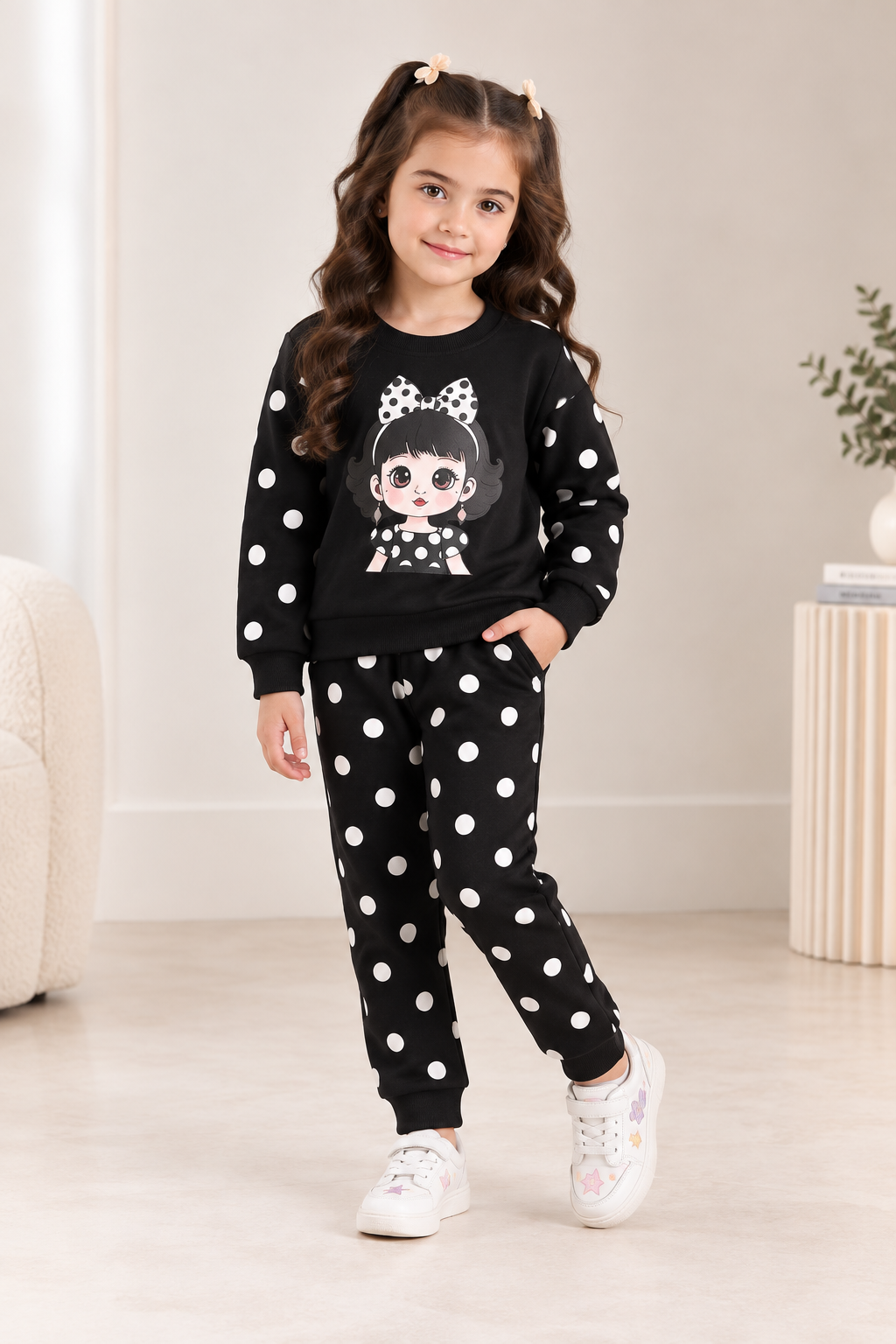 Chuchu black polka dots
