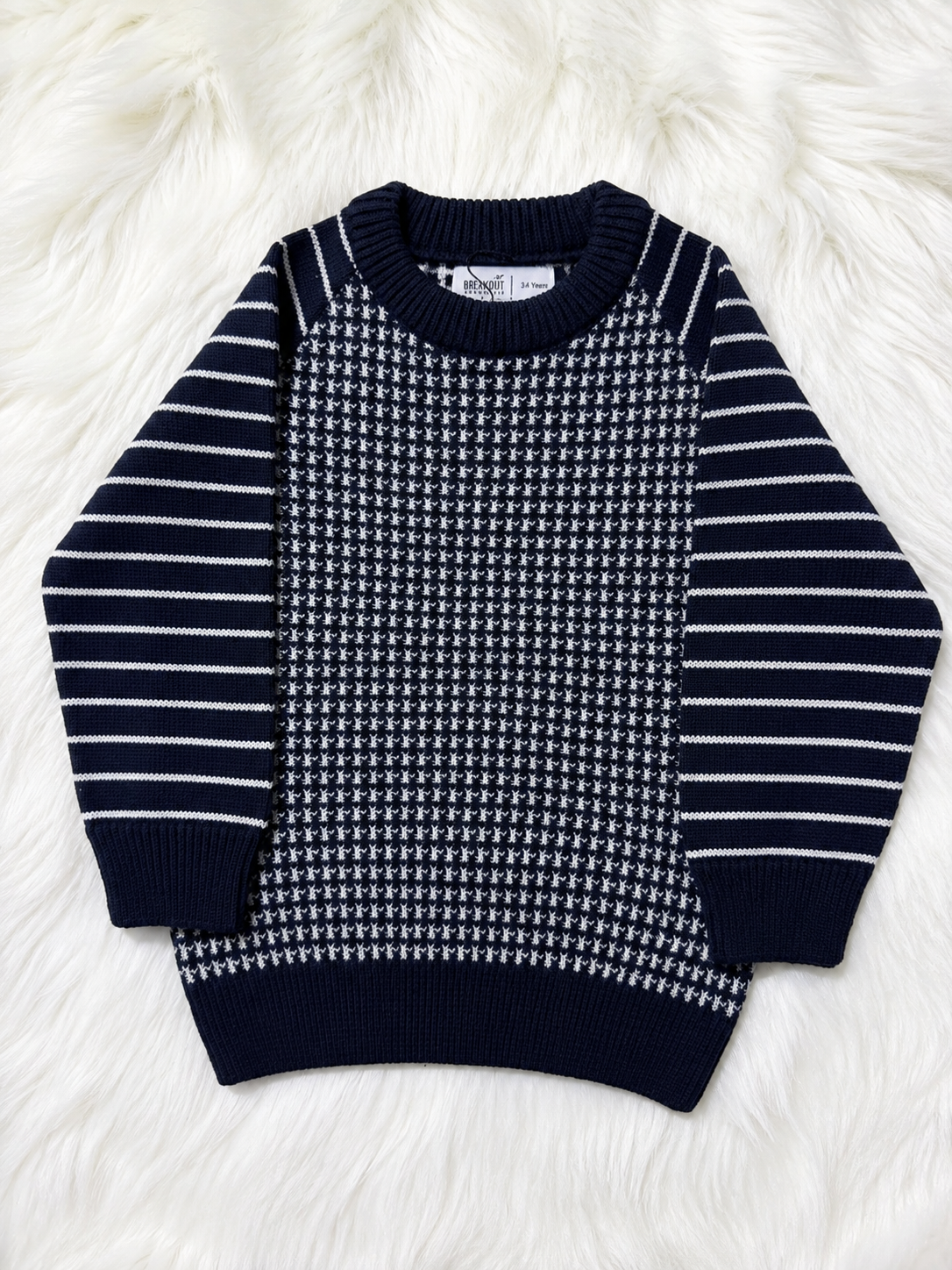 Bkt navy blue white dont and lining sleeve