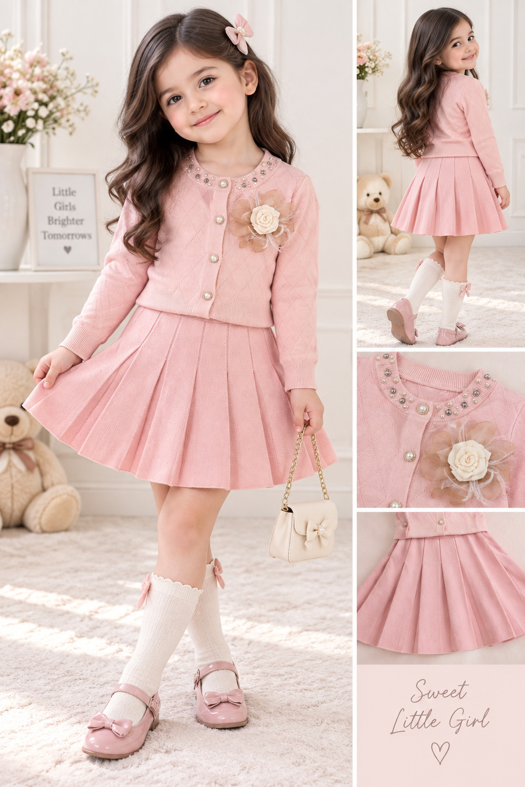 Pink skirt side flower