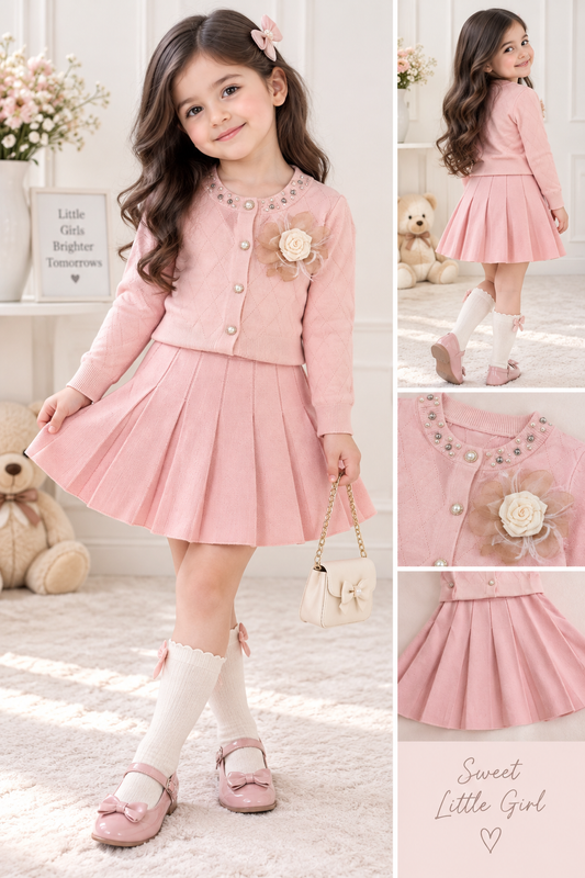 Pink skirt side flower