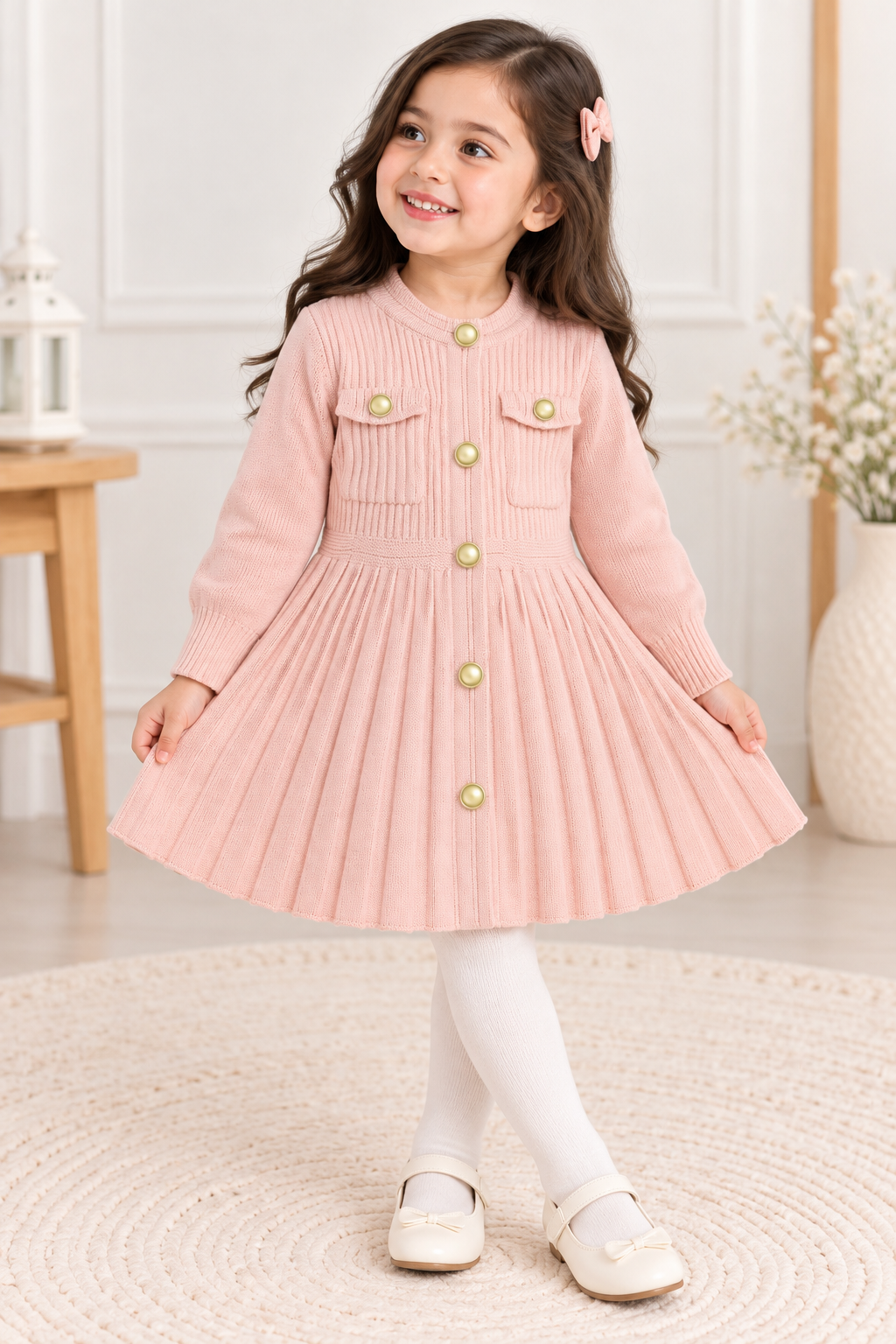 Pink plated frock