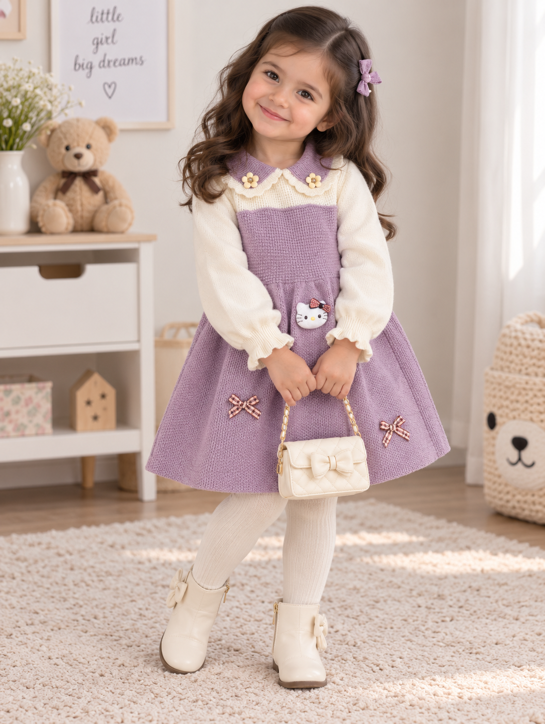 Lilac kitty dress
