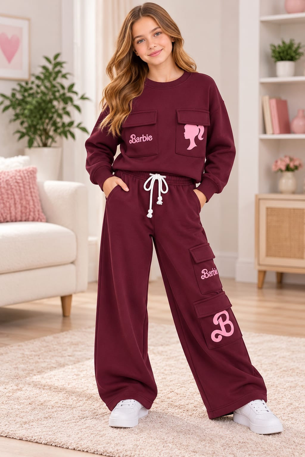 Maroon Barbie 2pc