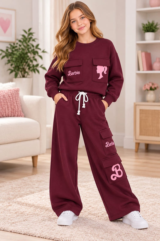 Maroon Barbie 2pc