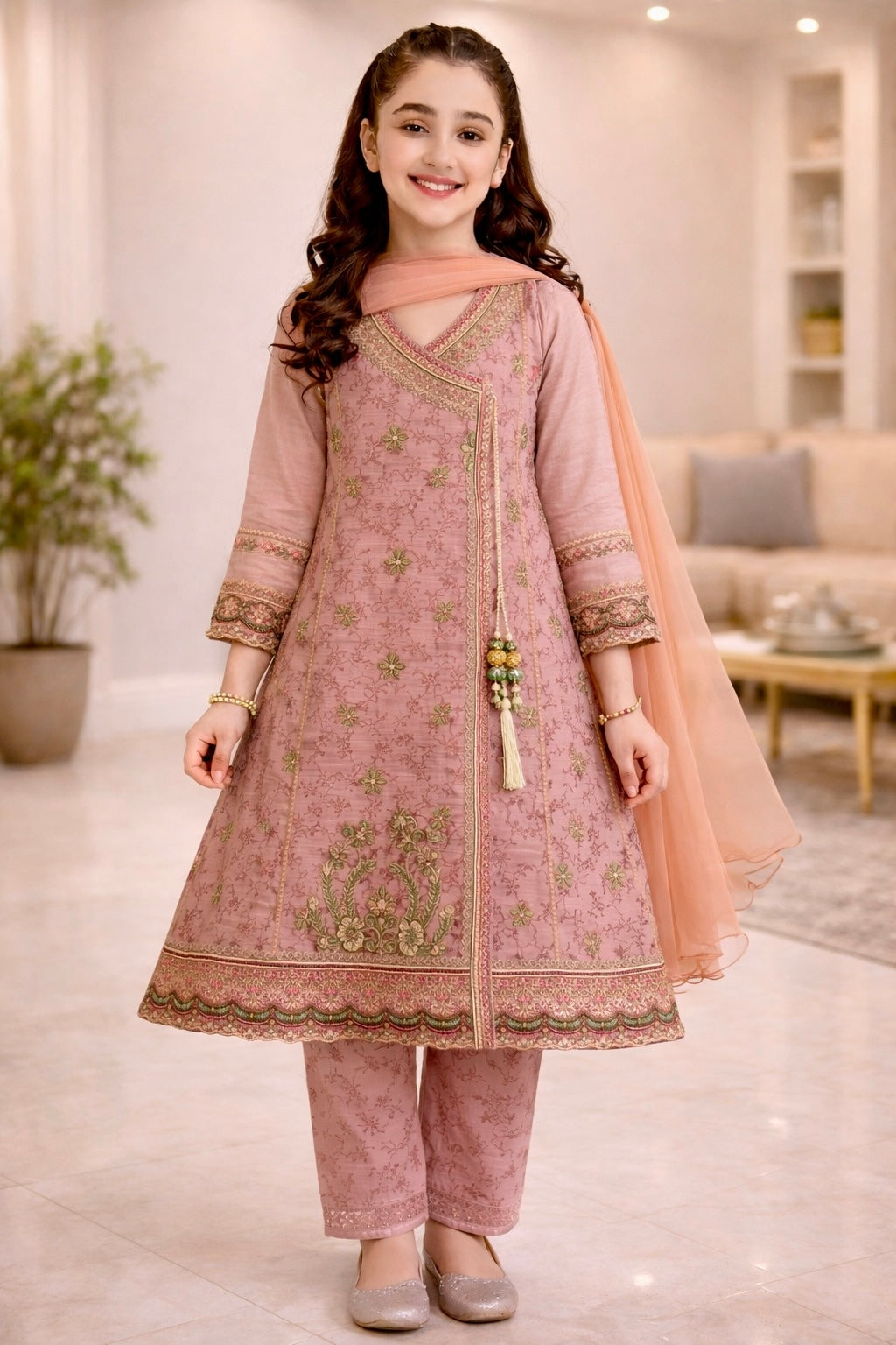 Alqaswa Embroidered Angrakha