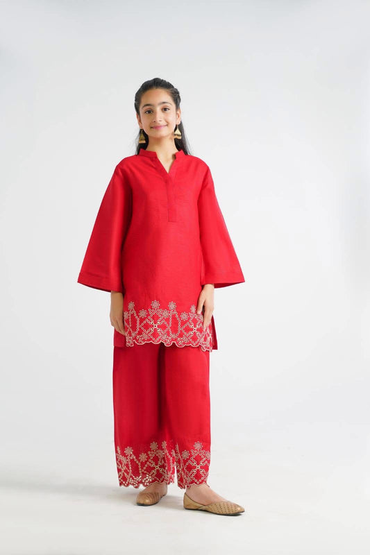 lily embroidered cord set
