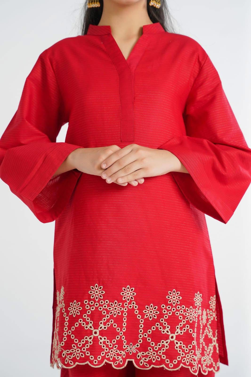 lily embroidered cord set