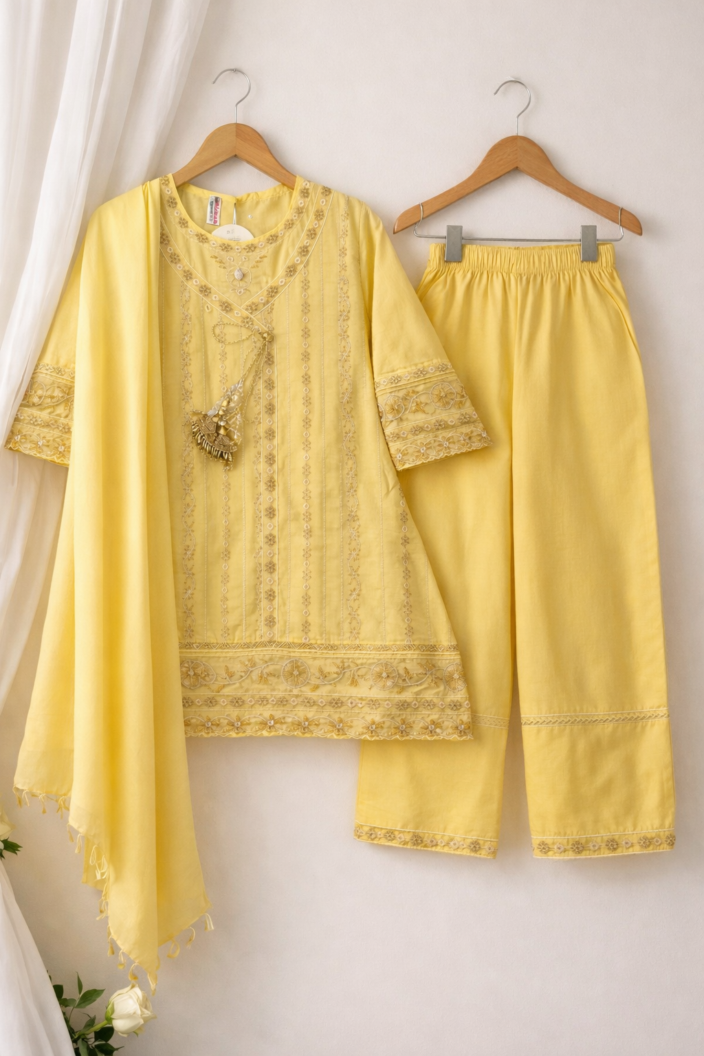 Butter yellow angrakha