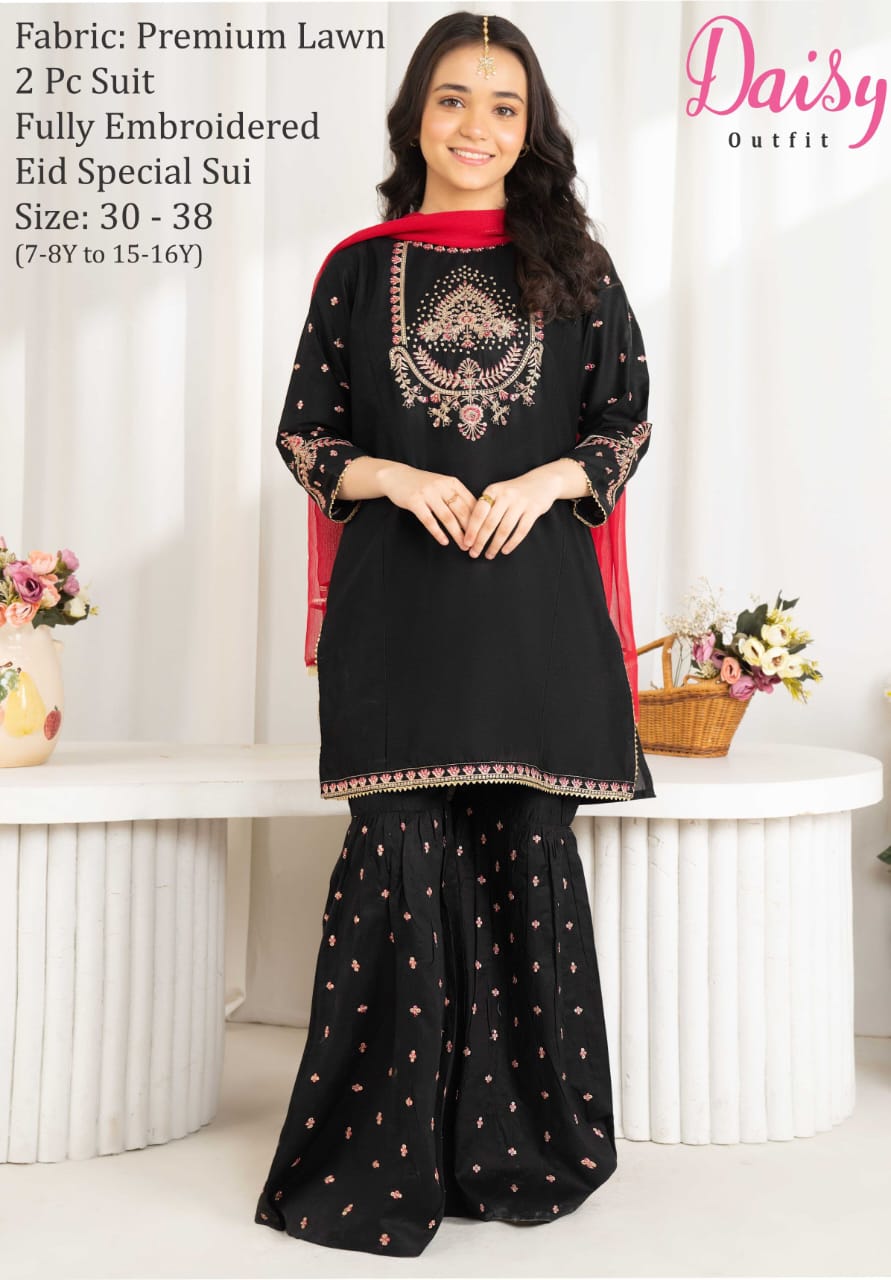 Daisy emb dress 3pc