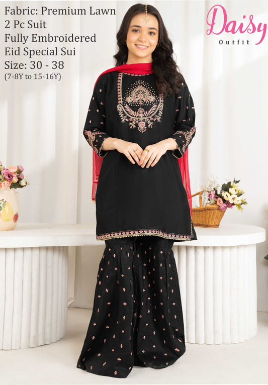 Daisy emb dress 3pc
