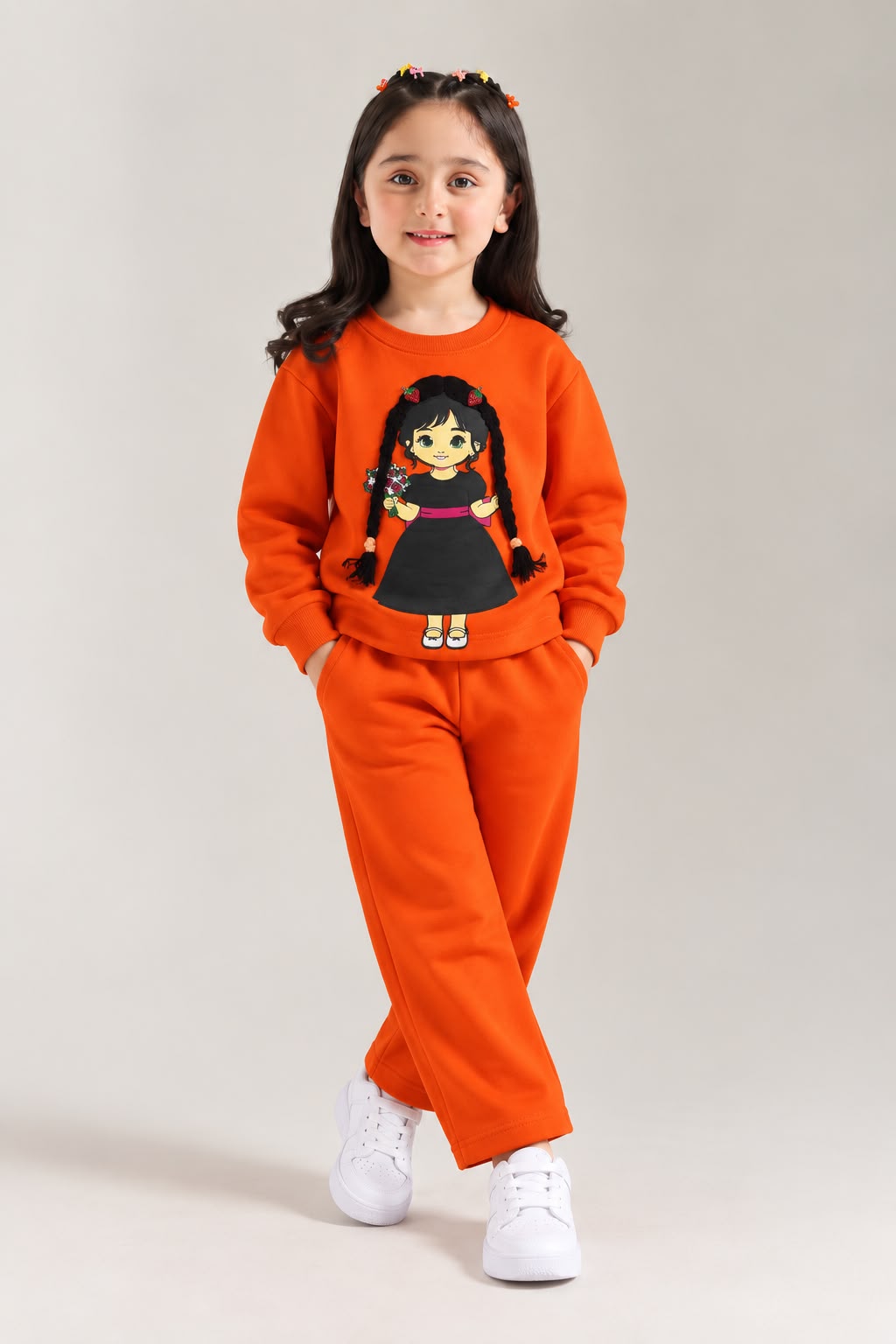 Chuchu orange doll 3d hair