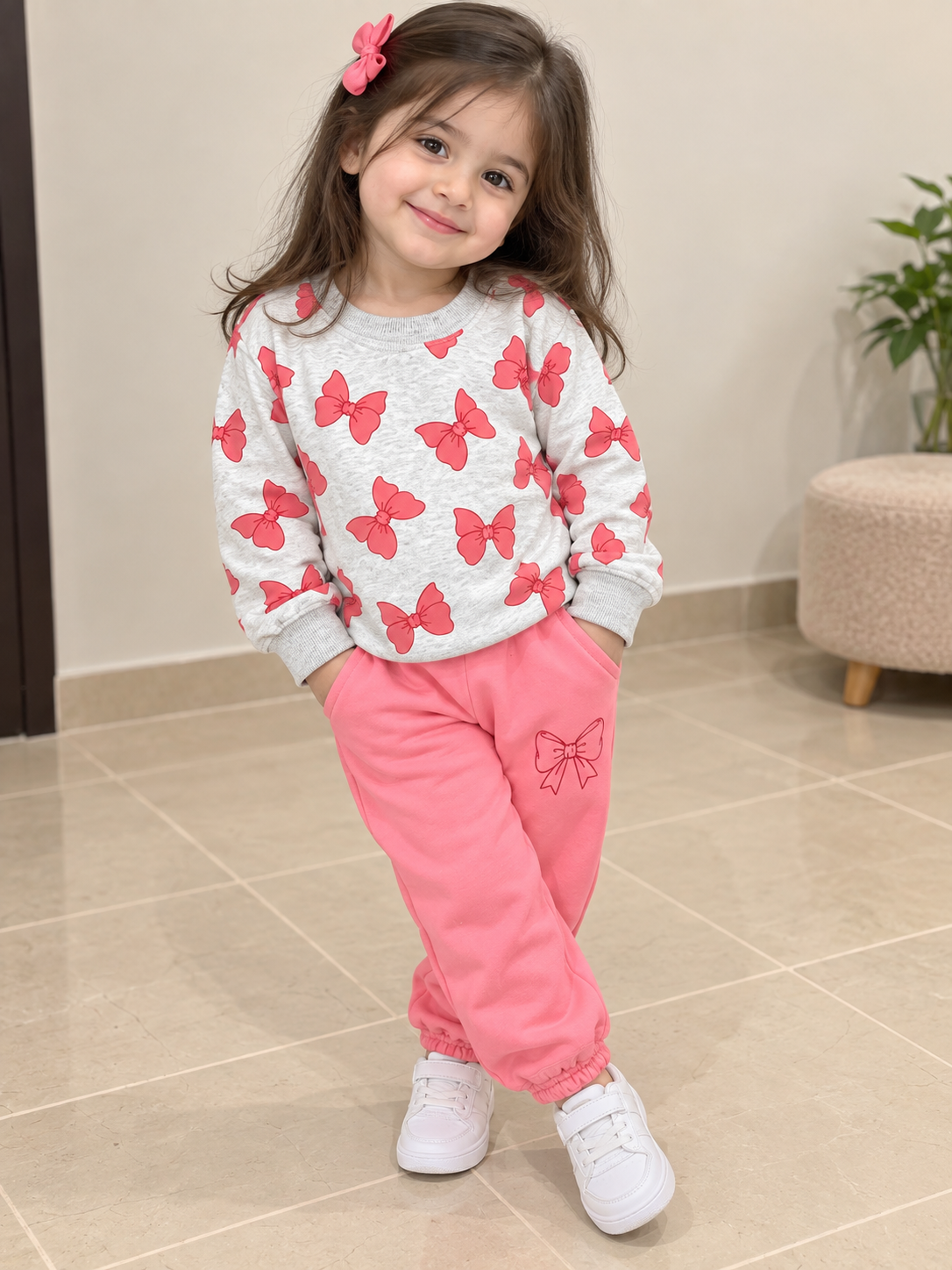 Zara pink bow track suit