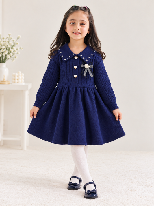 Blue woollen frock