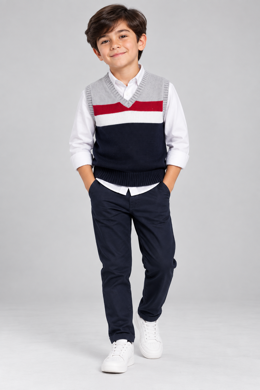 MM black grey sleeves less