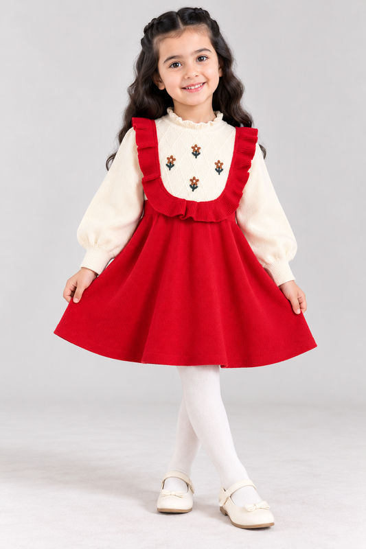 Red  woollen frock