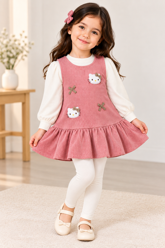 Pink kitty  dress