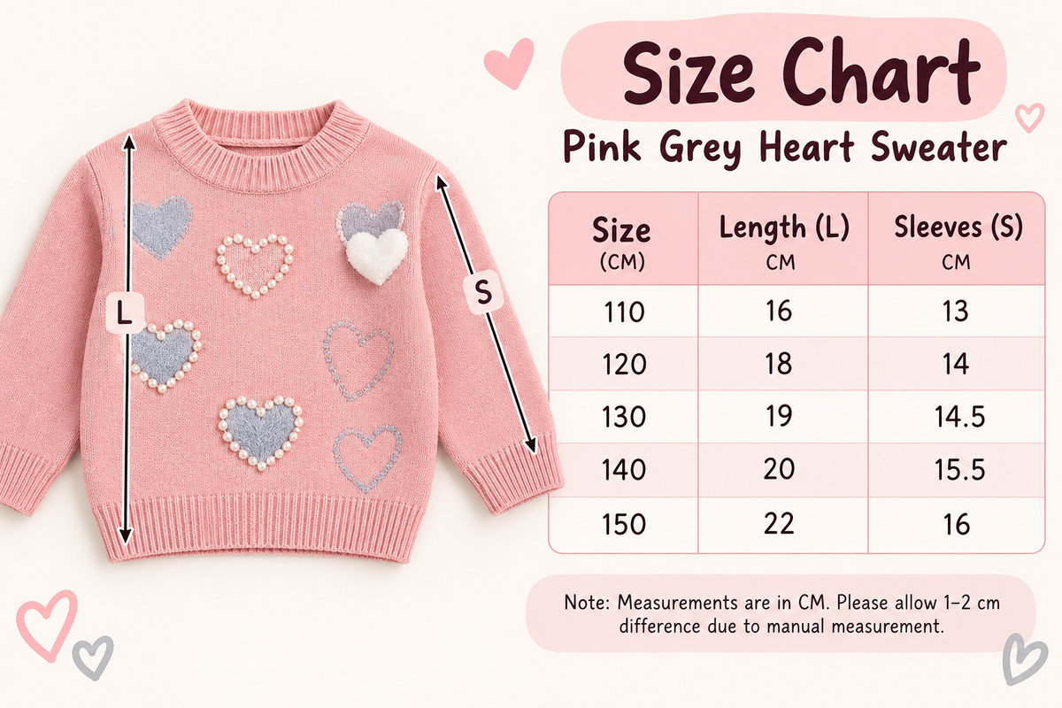 Pink hearts sweater