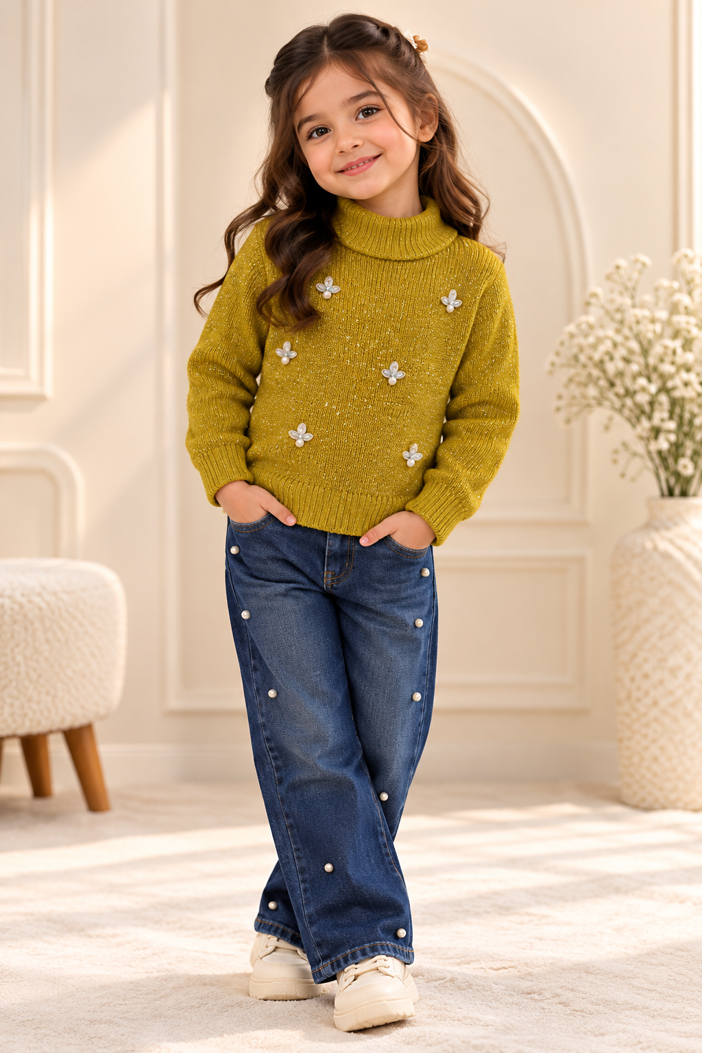 Mini minors embellished sweater