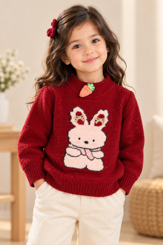 Rabbit maroon sweater