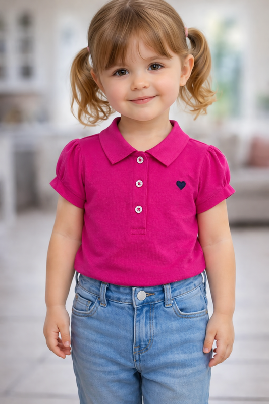 minnie minors pink polo shirt